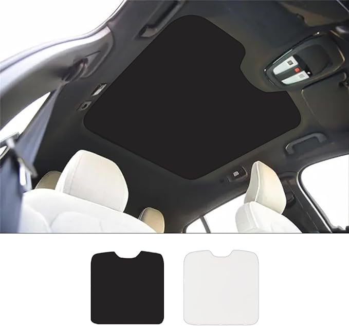 Sunshade Roof Compatible with Volvo C40 2021-2023, Heat Insulation Sunroof Shade, Foldable Glass Roof Shade with Storage Bag, Black