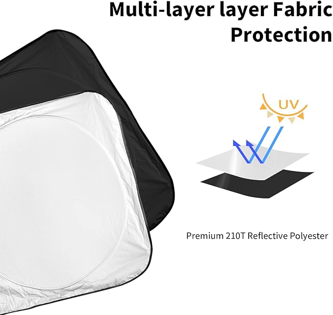 INSAUTO for Tundra 2020 Windshield Sunshade Car Window Sun Shade Custom Fit 2007-2021 Toyota Tundra Windshield Cover Limited SR5 Platinum TRD Pro 2Dr 4Dr Pickup Truck Accessories Sun Shield Protector