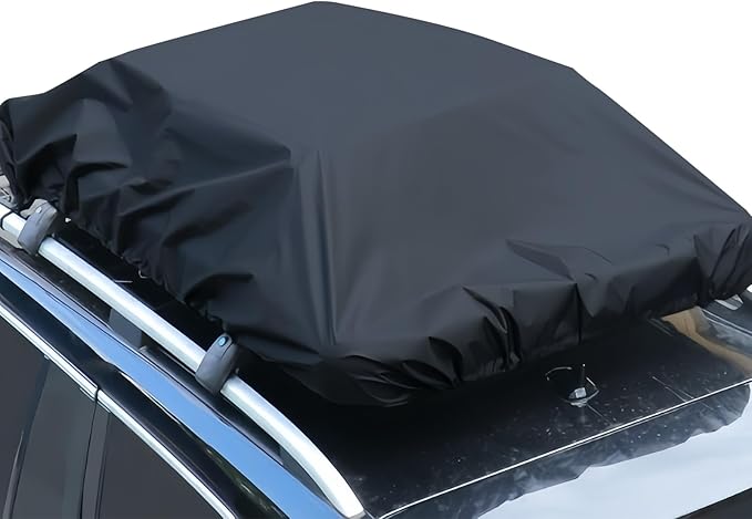Car Roof Rack Cargo Cover, Waterproof Storage Protector Bag, Heavy-Duty Travel Organizer, Roof Cargo Cover with Secure Strap System, Luggage Shield for Camping Vehicle SUV Automotive Use