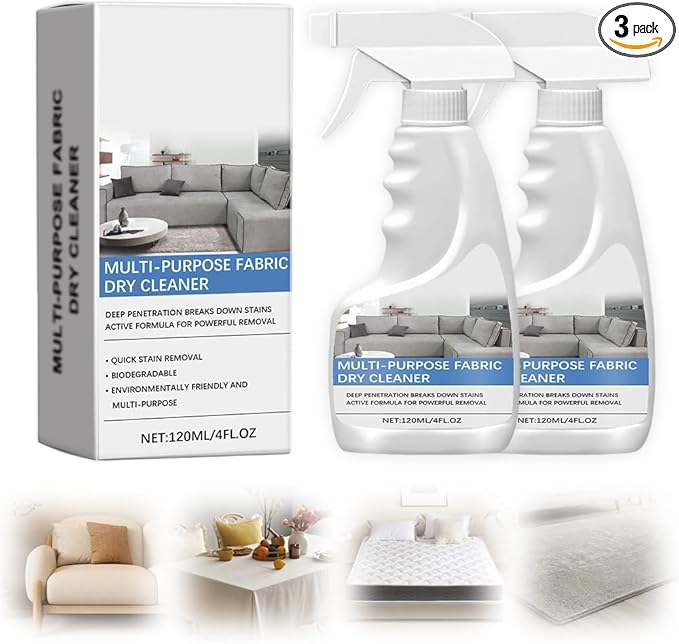 Fabric Sofa Cleaner, Carpet & Upholstery Stain Cleaner Spray Expert Stain and Odor Remover – Pet & Kid Safe Rug Cleaner, Fast-Drying, Formula for Carpets, Rugs & Fabric (2PCS)