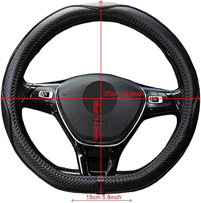 Mayco Bell Flat Bottom Steering Wheel Cover Anti-Slip,Safety,Soft,Breathable,Durable,Full Surround,Comfortable Grip Microfiber Leather (D Shape, Green)