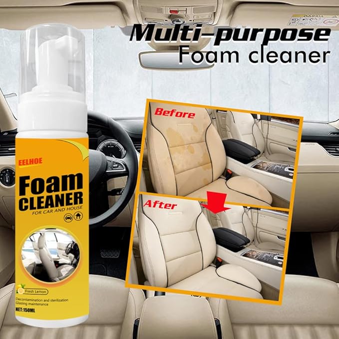Zcargel Car Foam Cleaner Car Interior Foam Cleaner Multifunctional Foam Cleaner Purpose Cleaner for House and Car for Leather Seat Plastic Fabric30mL / 60mL / 100mL