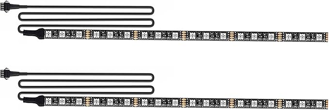 2Pcs 11.8in 18Leds Motorcycle LED Light Strips-RGB Multi-Color Accent Glow Neon Ground Effect Light Bars for Motorcycle led Light Kit,ATV Golf cart LED Underglow Lights