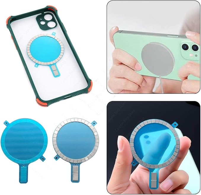 Mag Safe Case Magnet Sticker XZC 2Pcs Strong Magnetic Wireless Charging Magnet Mag Safe Sticker Magnet Circle for iPhone 12 Pro Max 12 Mini 11 Xs Xr 8 Mobile Phone Case