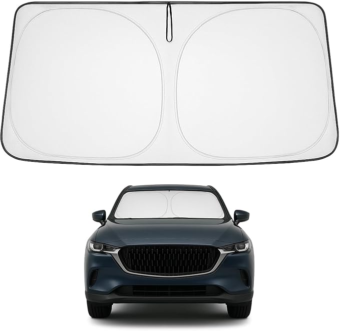 Proadsy 2026 Upgrade Front Windshield Sun Shade Foldable Sunshade Protector Custom Fit 2016-2023 CX-9 CX9 Sport Utility SUV Accessories