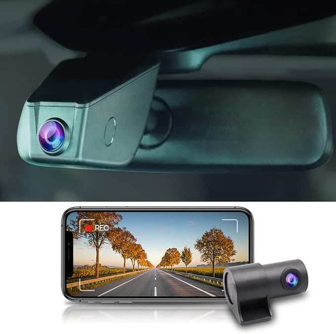 Fitcamx 4K Front and 1080P Rear Dash Cam Compatible with Ford Escape Explorer & Lincoln Aviator Nautilus Navigator Corsair, OEM Factory Look, Built-in WiFi, Dual Loop Recording, G-Sensor, 128GB Card