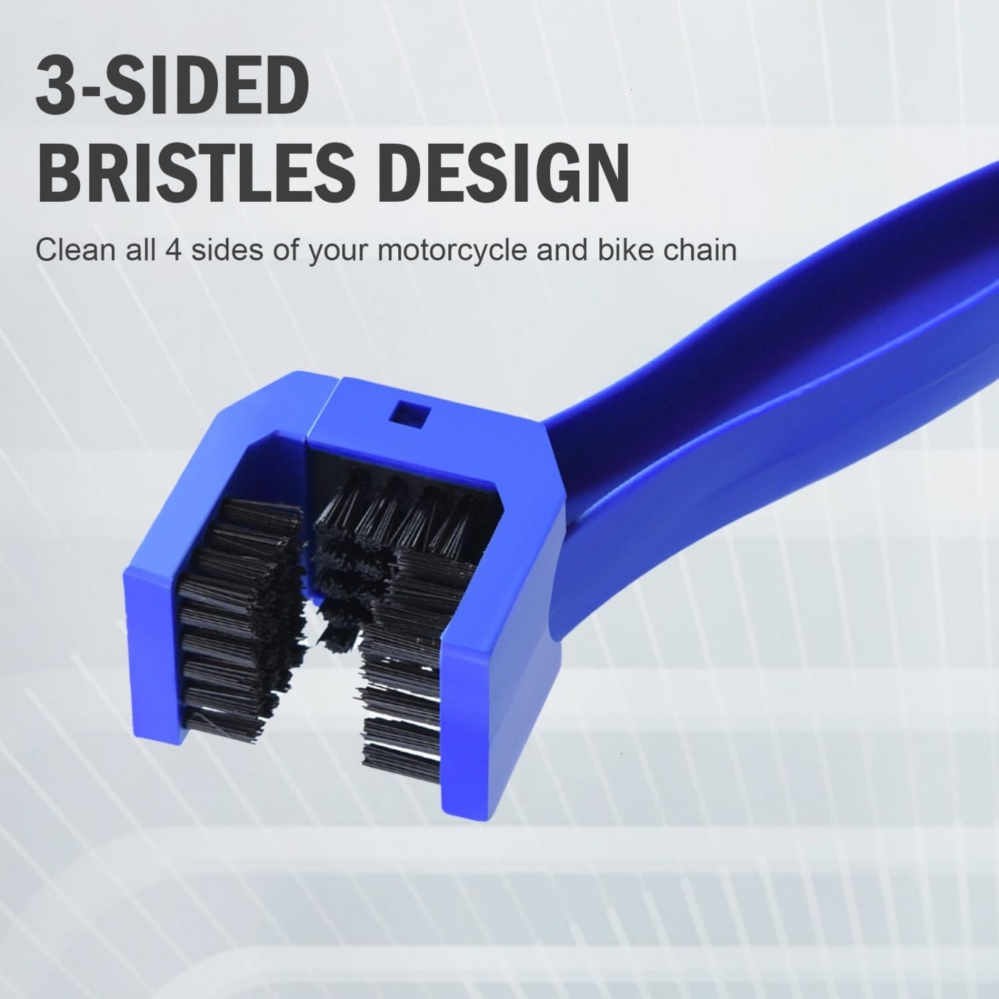 Bike or Motorcycle Chain Washer, Cleaning Brush 2 Pcs (Color, Blue and Red)