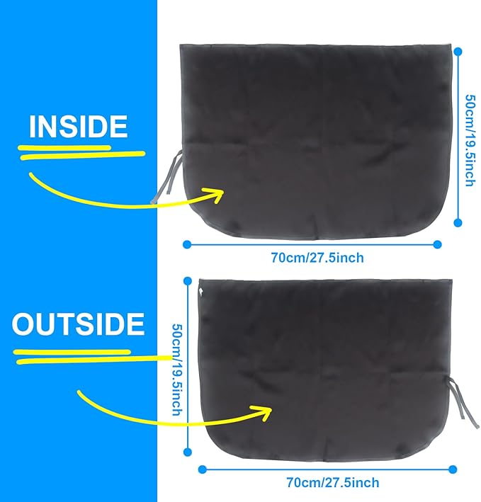 Car Window Shades for Side Windows Baby and Kids,Car Back Window Sun Shade Covers,Strong Magnetic Sunshades Curtains for Truck,27.5" x 19.5" (Solid Black Cloth)