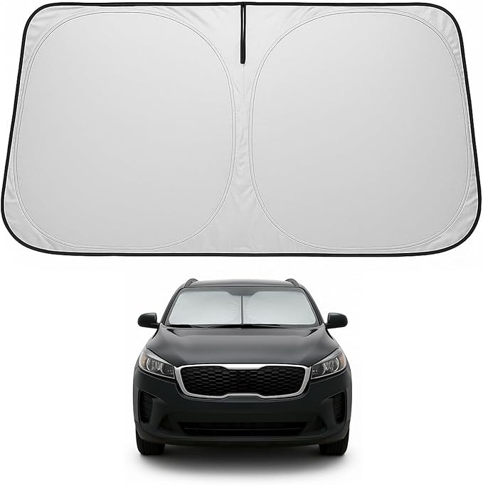 Proadsy 2026 Upgrade Front Windshield Sun Shade Foldable Sunshade Protector Custom Fit 2015-2020 Kia Sorento Accessories
