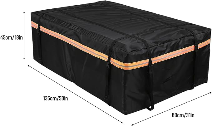 Large Capacity Water Proof Rooftop Cargo Bag, 425L 486L Universal Fit for Vehicles with or Without Roof Racks Foldable (M)
