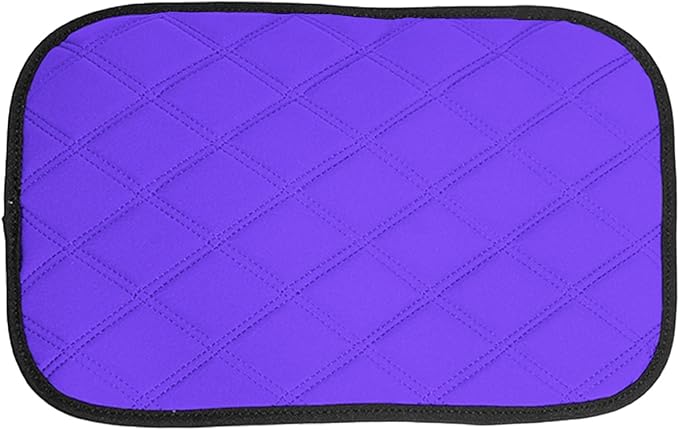 FH Group Neosupreme Purple Diamond Pattern Center Console Pad – Water-Resistant Armrest Cover Protector for Cars, SUVs & Trucks