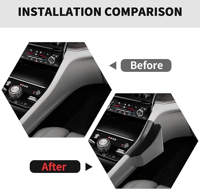 RT-TCZ Center Console Gear Shift Storage Box Tray Organizer Accessories for Jeep Grand Cherokee 2021-2024