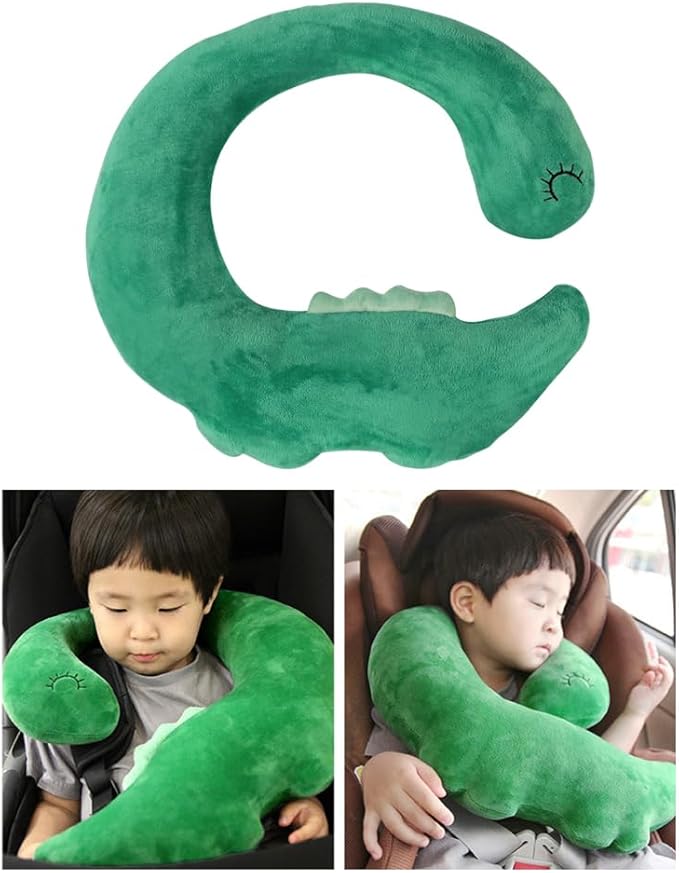 Car Travel Pillow for Kids Car Seat Pillow Cute Cartoon Travel Pillow Cushion Breathable Head and Body Support Pillow for Sleeping Travel Neck Rest Car Seat Pillow Long Journey&Road Trip