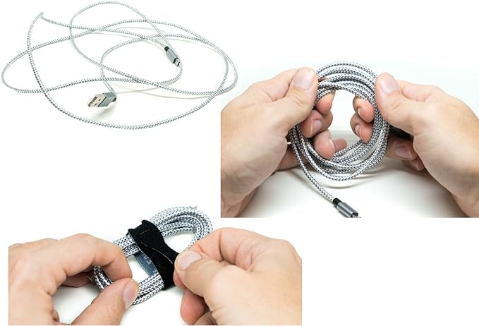 Heaviest Cable Organizer on the Market! Compact and Weighted Desktop Cord Holder and Cable Organizer, Eco-Friendly Silicone, No Bad Smell, Bundled with 4 Reusable Cable Ties! (Red)