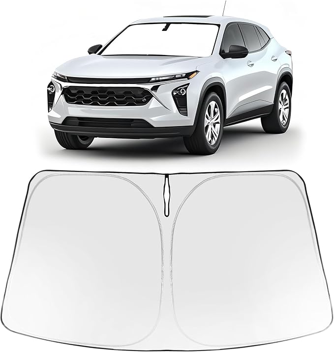 Proadsy Windshield Sun Shade for Chevrolet Trax 2024 2025 2026 Custom Fit Foldable Front Sunshade Protector Sun Visor Blocks UV Rays Keep Car Cooler Accessories