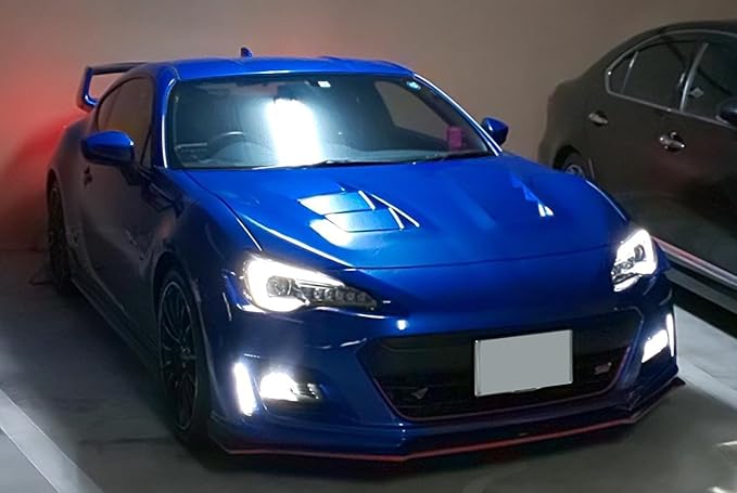 iJDMTOY JDM Style Exact Fit Xenon White LED Daytime Running Light Kit Compatible with 2017-2021 LCI Subaru BRZ, Clear Lens