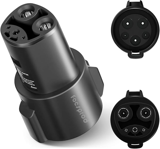 FOCSPROD J1772 to Tesla Charger Adapter, Max 80A 250V Fast Charging J1772 to NACS Adapter for Tesla Model 3/Y/X/S/Cybertruck Charging Adapter, Compatible with J1772 EV Charge to Tesla Adapter -UL 2252