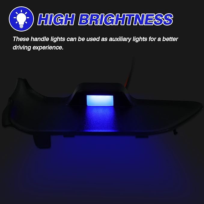 Powerty LED Light for Toyota Corolla 2020-2025 / Corolla Cross 2022-2025 Inner Door Handle Bowl Mood Lighting Decorative Interior Lamp 4PCS Blue (Not Fit 2022 Corolla XSE Apex)