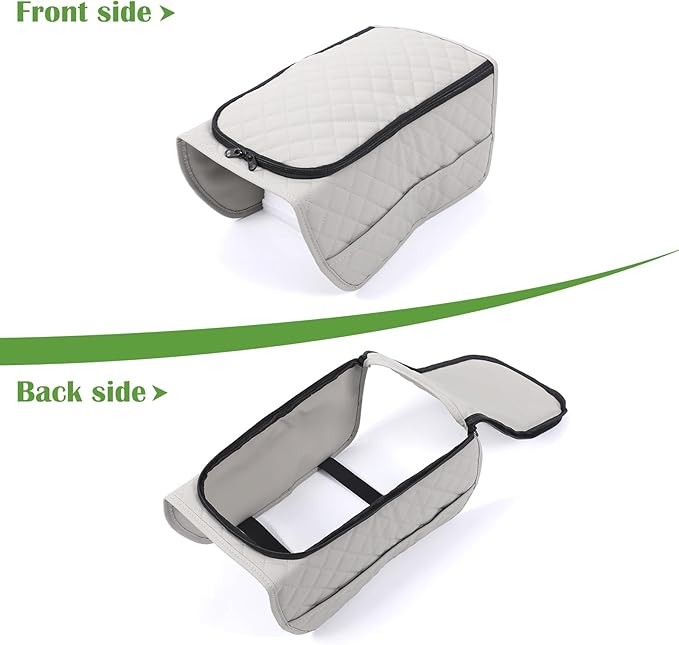 Center Console Armrest Cover Protector Pad Compatible with Toyota Tundra Sequoia 2022-2025 Leather Car Console Armrest Seat Cushion Waterproof Armrest Cushion Lid Interior Accessories (Style H)