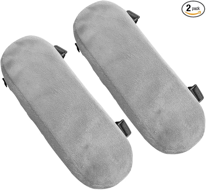 2PCS Car Elbow Pad Arm Rest Cover, Soft Armrest Cushion Pad for Arm Comfortable Support, Anti-Scratch Auto Armrest Pillow Protector, Universal Car Interior Accessory for Most Vehicles (Grey)