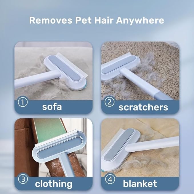 Pet Hair Remover Tool, Dog Cat Hair Remover for Couch, Car, Laundry, Carpet, Multi-Surface Fur Lint Roller for Furniture, Clothes, Car Seats, and Cat Scratching Boards