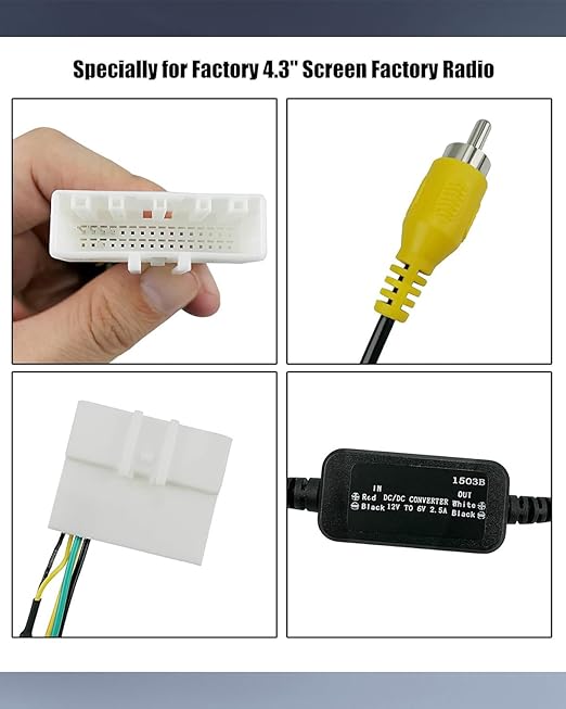UX-NI006 Backup Camera Retention Wire Harness Compatible with Nissan Frontier Altima Murano Rogue Titan Juke Sentra Cube Quest Leaf Car Audio & Video Input Adapters Includes 12v to 6v Converter