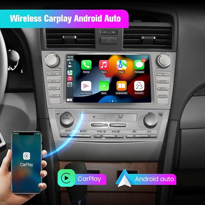 Car Radio Andriod 13 for Toyota Camry 2007-2011, 9 inch Touch Screen Original Car Style 2GB+32GB Head Unit with Wireless CarPlay Android auto Bluetooth WiFi SWC GPS