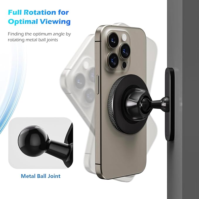 Magnetic Car Phone Holder Mount for 2025 Hyundai Tucson SEL Convenience/Tucson N Line/ 2025 2024 Santa FE Hybrid SEL, Attaches to Metallic Dashboard [Compatible with MagSafe]