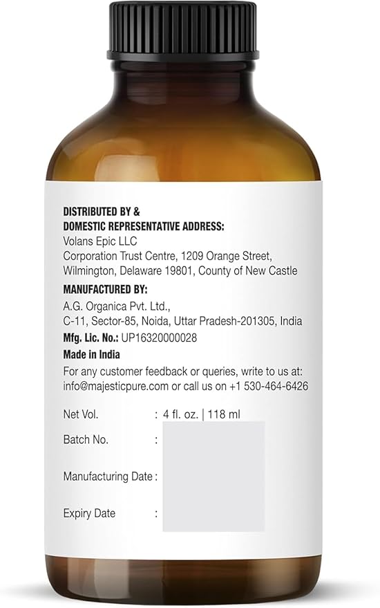 Majestic Pure Essential Oil with Glass Dropper - 100% Pure and Natural - Essential Oils for Diffuser, Aromatherapy, Soap and Candle Making, Lavender Essential Oil, Lavender Oil, 4 Fl Oz