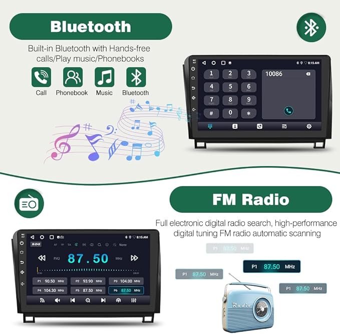 Android 13 Car Radio Stereo for Toyota Tundra 2007-2013 Toyota Sequoia 2008-2018 with 2G RAM 64G ROM Wireless Carplay Android Auto, 10-inch Touch Screen Head Unit, GPS Bluetooth