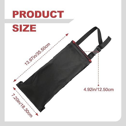 2 Pcs Car Trash Bags, Can Hanging Back Seat Car, Car Garbage Bag with Storage Pockets, Car Trash Can Washable, Car Garbage Bag for Outdoor & Travelling Vehicle Interiors (Black)