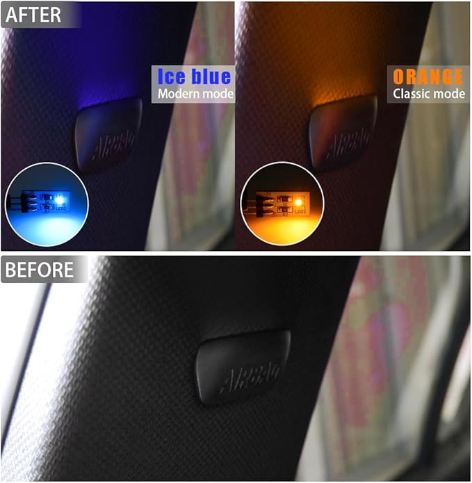 NJSBYL 2X LED Front Seat Back Ambient Lighting Replacement for B-MW X5 X6 X7 Series 2 3 4 5 7 M2 M3 M4 Pre-LCI LCI Courtesy Rear Pillar/HVAC Panel Atmosphere Module Circuit Board Blue-Orange