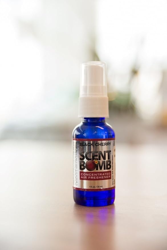 Scent Bomb Air Freshener Spray, 100% Oil Based Concentrated Air Freshener, Air Freshener Spray for Car, Room, Bathroom and Odor Eliminator (Black Cherry, 3 Packs)