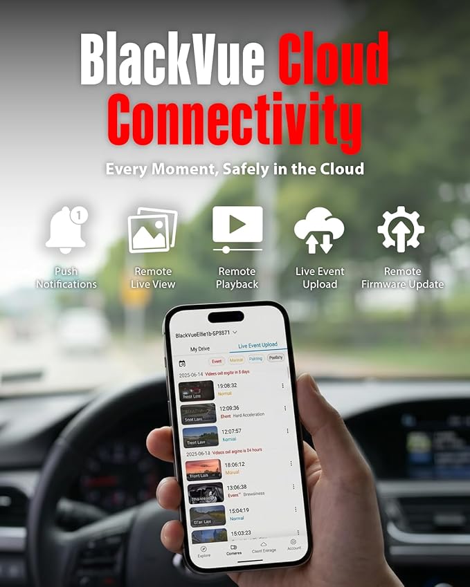 BlackVue Elite 10-2CH 64GB Dash Cam - 4K+4K Dash Cam Front and Rear, Dual STARVIS 2 Night Vision, HDR Front, Power Saving Parking Mode, Free Hardwire Cable & SD Card, Supports up to 1TB, Wi-Fi
