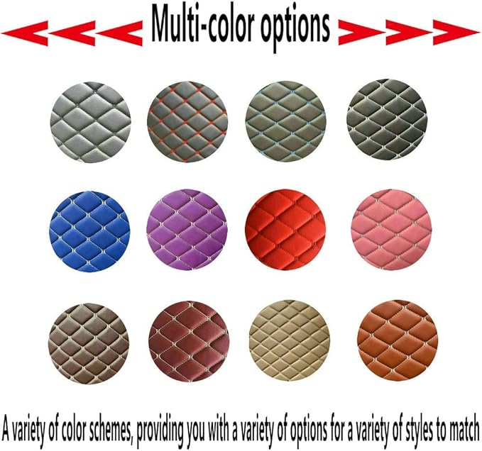 KaiLaiCarCustom Automotive Car Floor Mats for 99.99% Sedan SUV Sports Car Men Women Protection Full Coverage Pads Anti-Slip Leather Floor Lining (Light brown + black beige, C- Diamond double spelling)