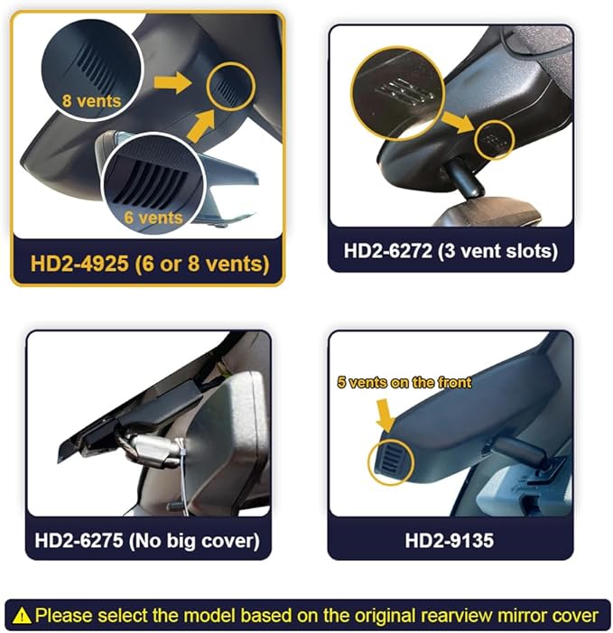 Fitcamx 4K Dash Cam Suitable for GMC Sierra 1500 2500HD 3500HD (HD2-4925, Check Vents Amount) 2020-2026, OEM Look, UHD 2160P Video, WiFi & APP, Loop Recording G-Sensor, Easy to Use, 2 Cables/64GB Card