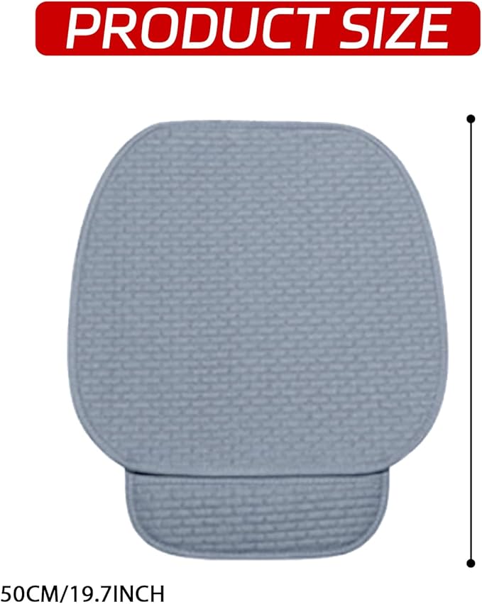 2PCS Car Seat Cushion Covers, Car Seat Cover Pad Front Bottom Protector Mat with Storage Pocket, Breathable Comfortable Auto Front Cushion Pad Mat for Most Vehicle and Office Accessories（Gray）