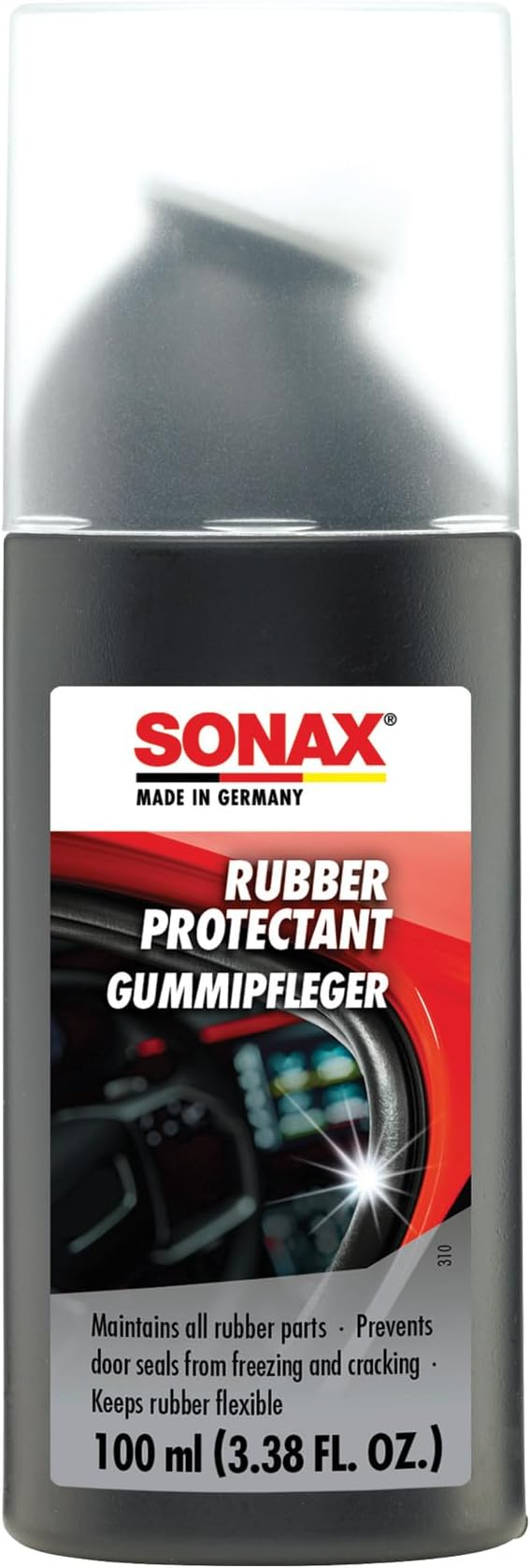 SONAX Rubber Protectant | GummiPfleger | Rubber Trim and Seal Conditioner | Prevents Sticking in Winter | Easy Application | Prolongs Rubber Seals | 340100