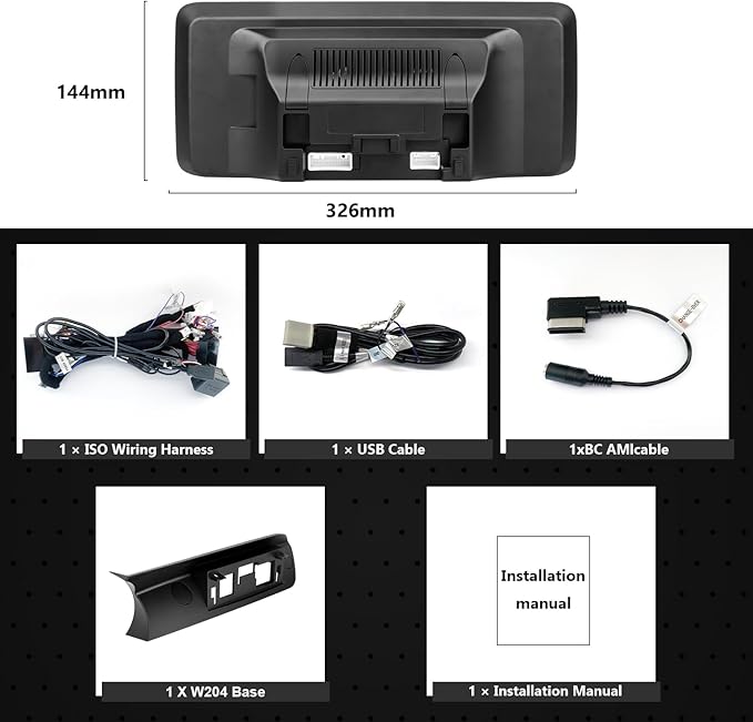 12.3 Inch Linux Car Touch Display Screen for Mercedes Benz 2012-2015 C A CLA GLA Class W204 W176 C117 X156 NTG4.5/4.7 System, Support iOS 26 CarPlay Android Auto Mirror Link