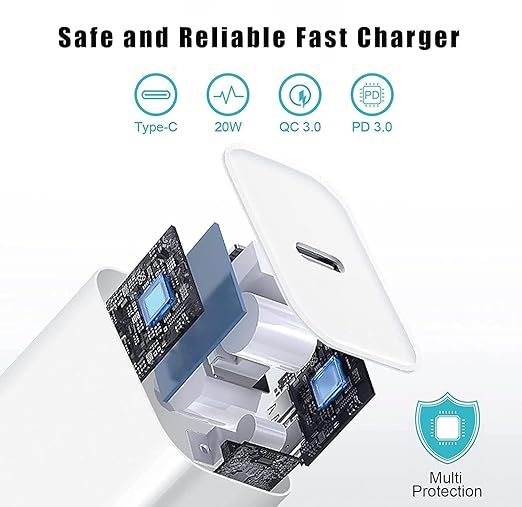 USB C Charger for iPhone 16/15 Charger Fast Charging，20W USB C Wall Charger Block Travel Plug with 60W Type C to C Charger Cable Fast Charging for iPhone 16/16 Pro Max/iPhone 15/iPad Pro/Air/Mini