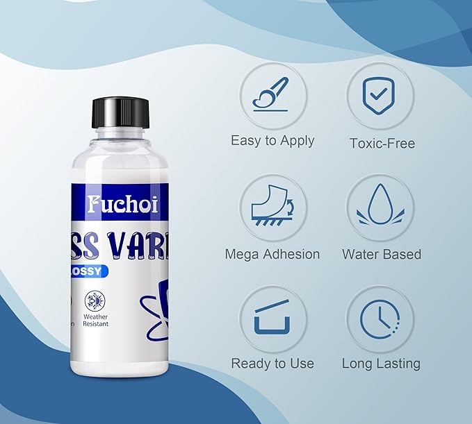Air Dry Clay Glaze, 200ml/7oz Air Dry Clay Varnish, Clear Gloss Varnish for Sealing Acrylic Painting, Pottery Clay and Wood, Clay Sealant to Prevent Cracking Scratches Wear, Waterproof &High Gloss