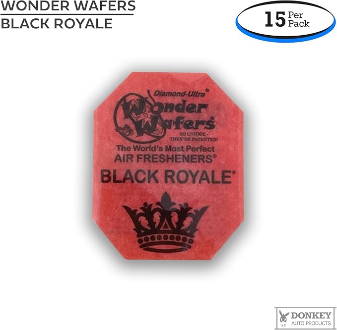 Wonder Wafers - Diamond-Ultra Scented Car Air Fresheners - Individually Wrapped (15 Per Pack) (Black Royale)