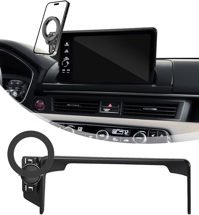 PZK Car Phone Mount for Honda HRV 2023-2025 2026/CRV 2023-2026/ Honda Pilot 2023-2026 Accessories 7/9-inch Screen Compatible with MagSafe HR-V CR-V Car Phone Holder Not Affect Air Vent