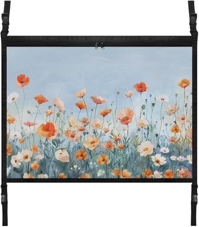 Orange Flower Car Roof Storage Bag Car Roof Seat Organizer Premium Car Seat Organizer One-Size-Fits Car Travel Accessories
