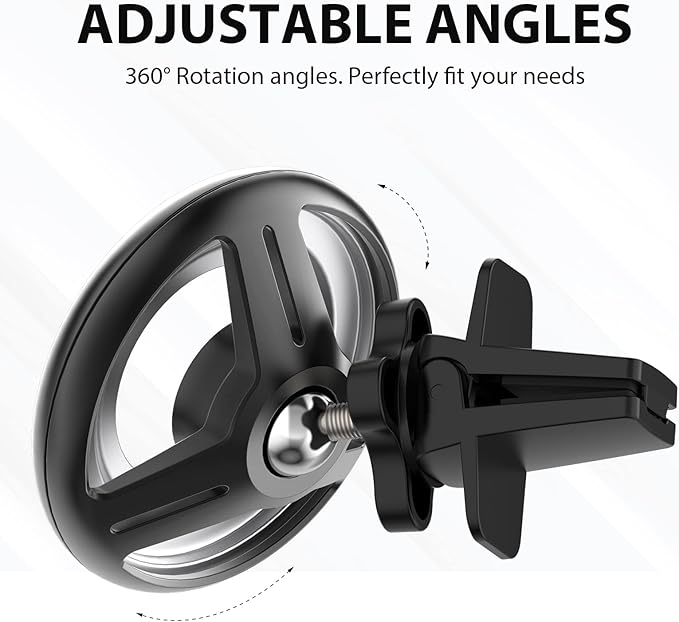 SWITCHEASY Magnetic Car Phone Holder - MagMount, Universal 360° Rotation Strong Magnet Car Phone Mount for Dashboard Compatible with Phone 15/14/13/12/11, Samsung - Bracket Type, Black