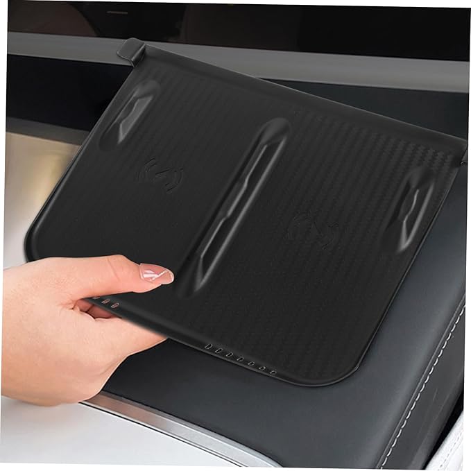 Center Console Skid Silicone Mat Wireless Charging Pad Compatible Model Easy to Install Protects Against Scratches and Slippage
