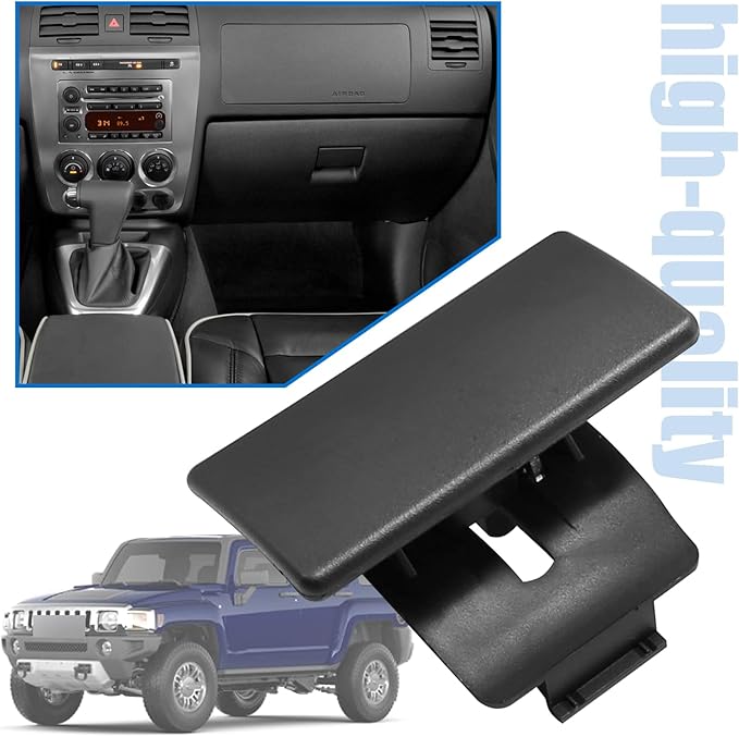 Glove Box Latch Replaces 10391625 Compatible with Chevy Colorado GMC Canyon 2004-2012 Compatible with Hummer H3 2006-2010 Front Glove Box Door Lock Opening Handle (Black)