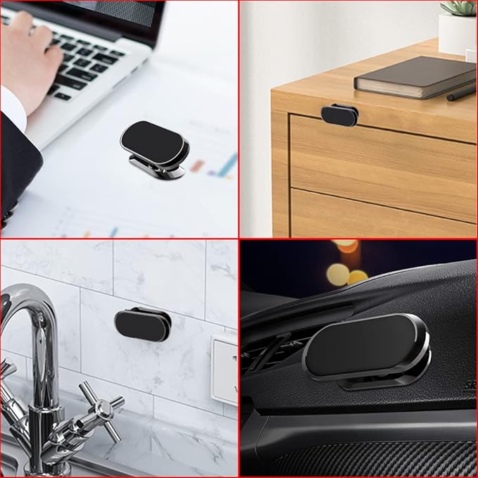 [3 Pack] Car Magnetic Phone Mount, Upgrade 8X Magnets Strong Magnet Cell Phone Holder,Dashboard 360° Rotation & Degrees View, for All Smartphone and Cellphone