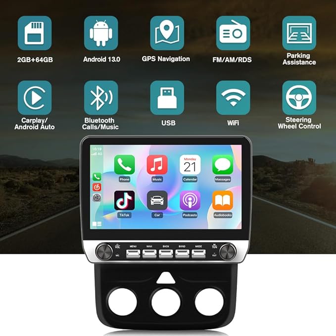 Car Radio Stereo Upgrade for Dodge RAM 1500/2500/3500 2013-2018 X (9.9“)