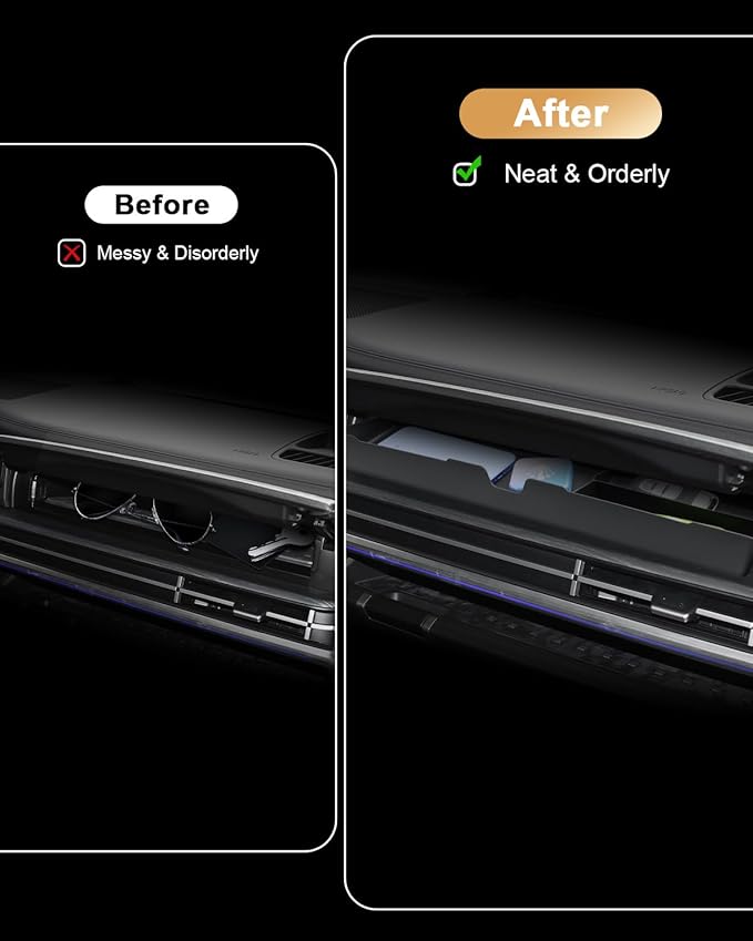 Passenger Side Organizer Tray For 2024-2026 Hyundai Santa Fe/Hybrid - Above The Glove Box Storage Tray For 2024-2026 Santa Fe(SE/SEL/XRT/Limited/Calligraphy) Interior Accessories